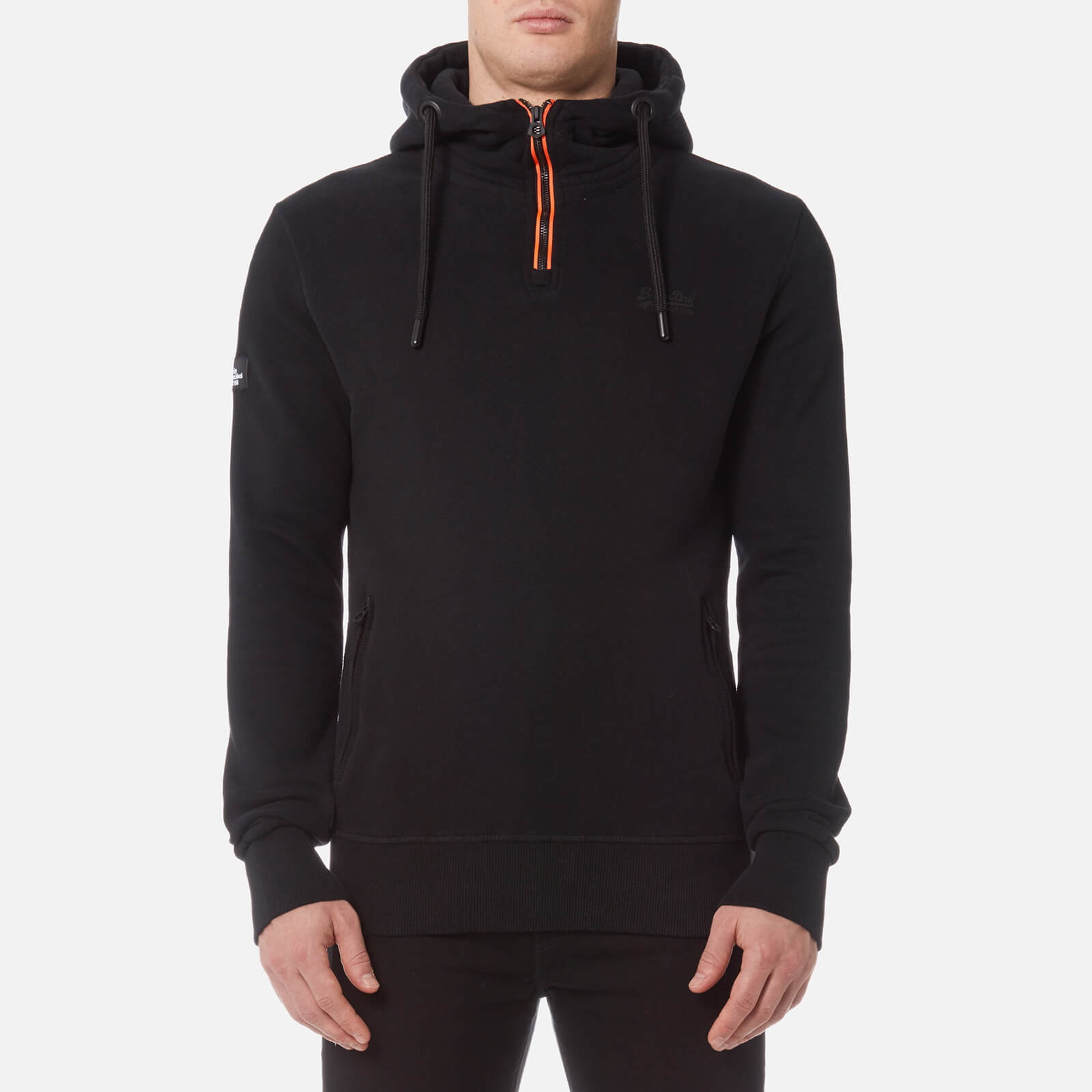 orange label urban flash half zip hoodie