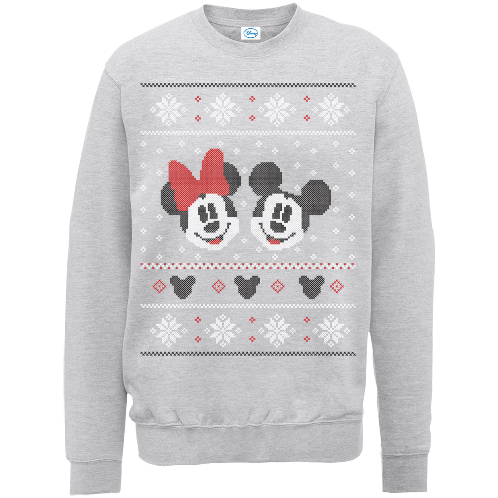Disney Mickey Mouse Christmas Mickey And Minnie Grey Christmas Sweatshirt Iwoot Uk