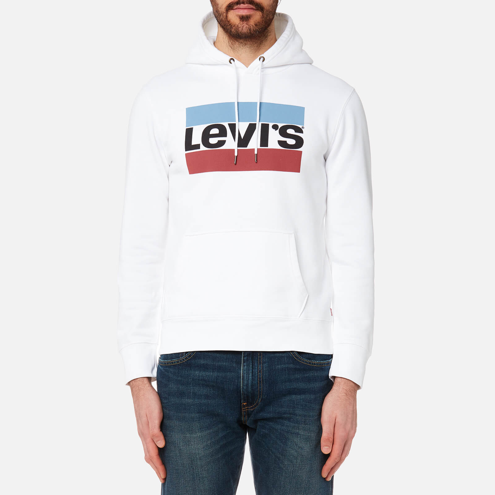 mens white levis hoodie