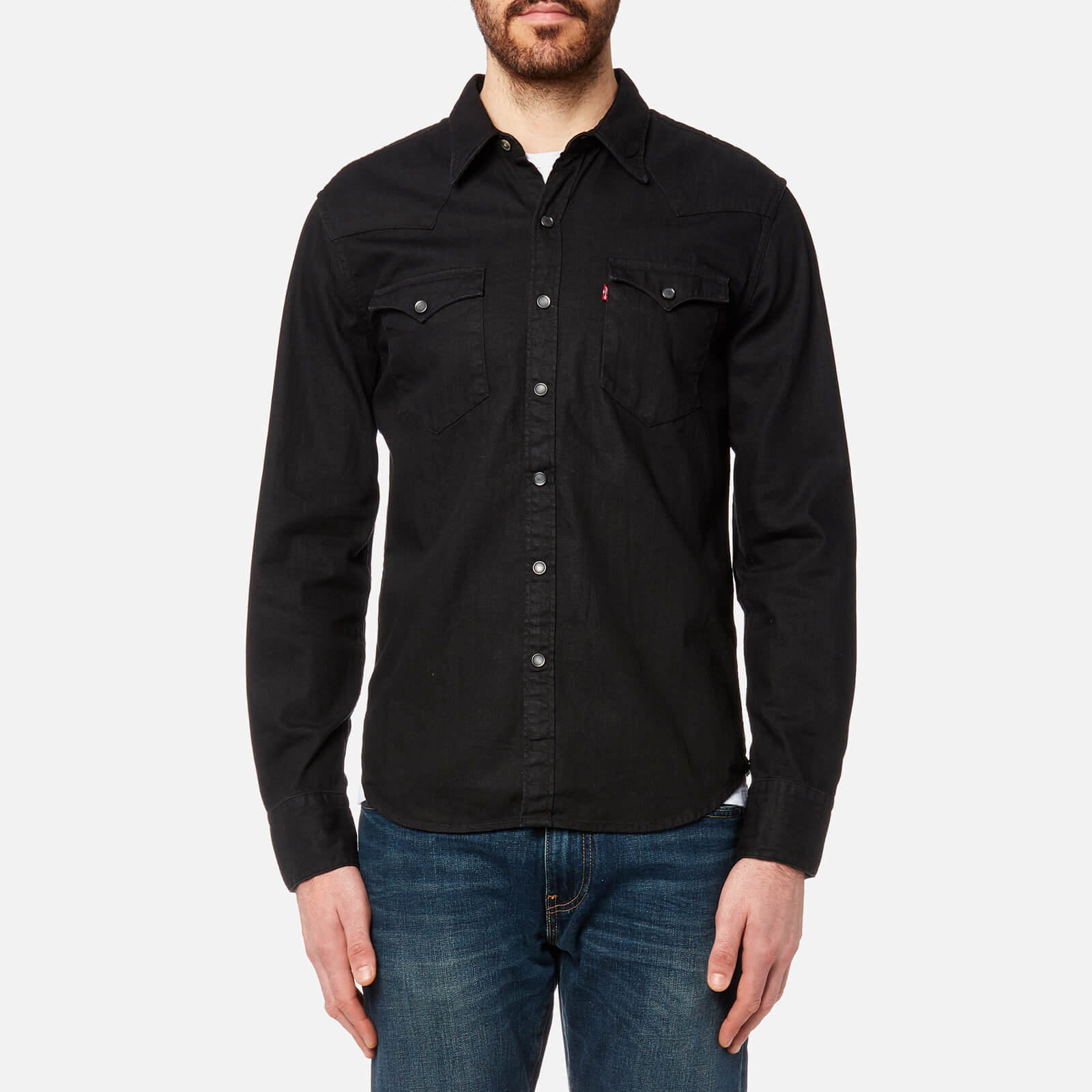 levis black western shirt