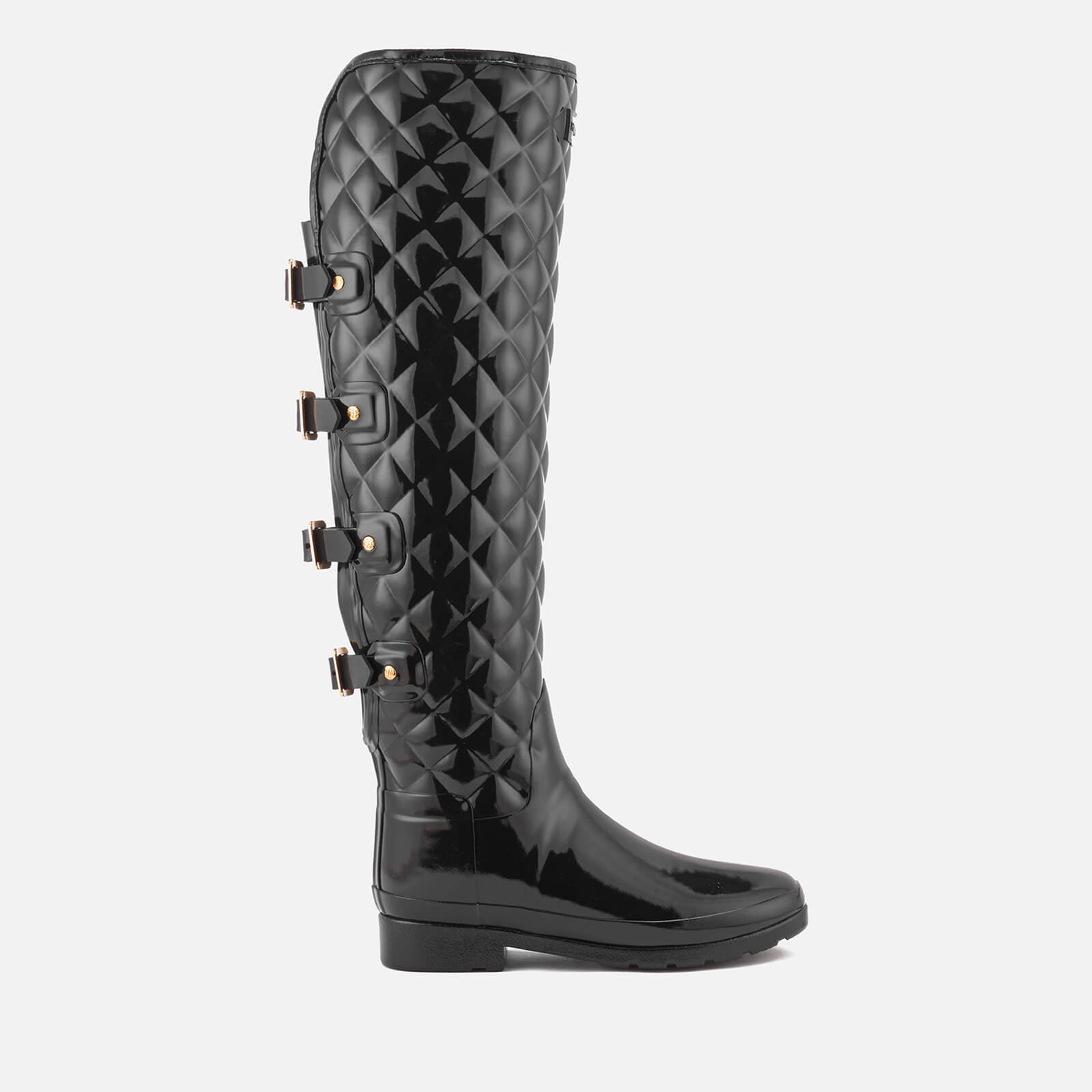 black quilted hunter wellies