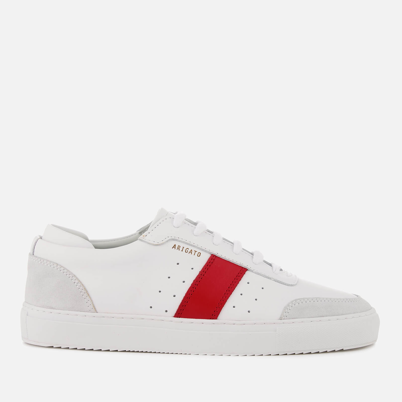 red and white trainers
