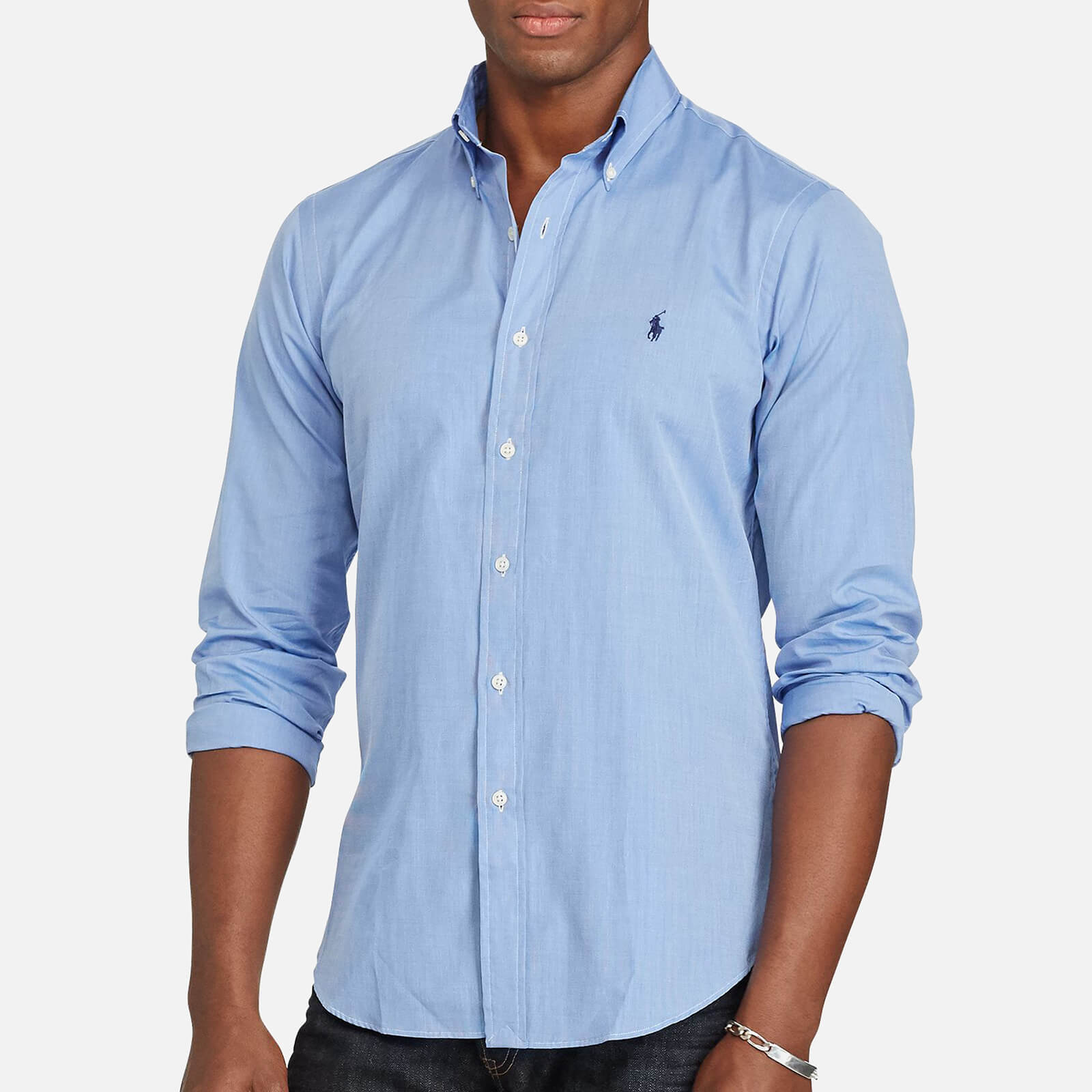 mens light blue ralph lauren shirt