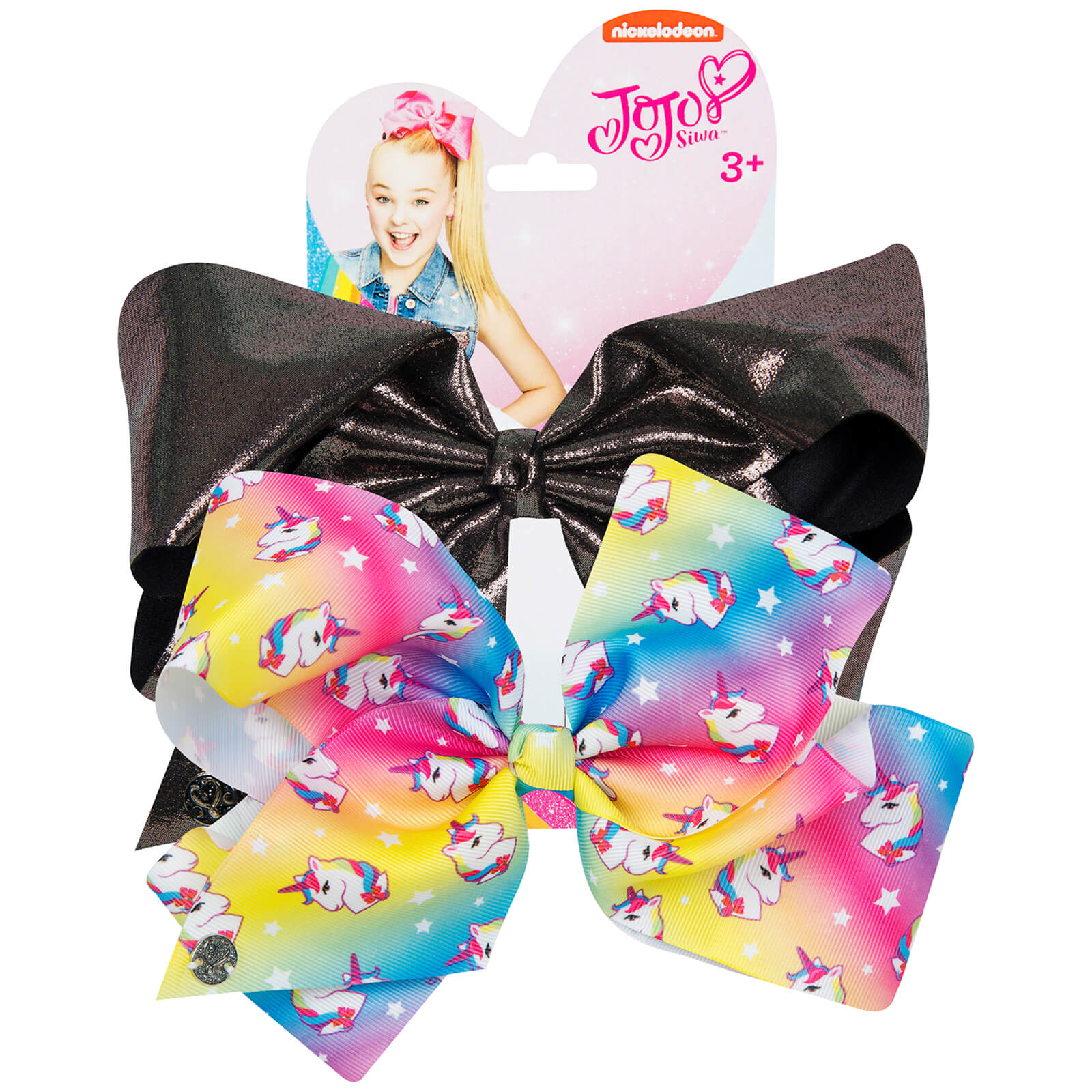 Jojo Siwa Bow Set - Unicorn/Gunmetal | IWOOT