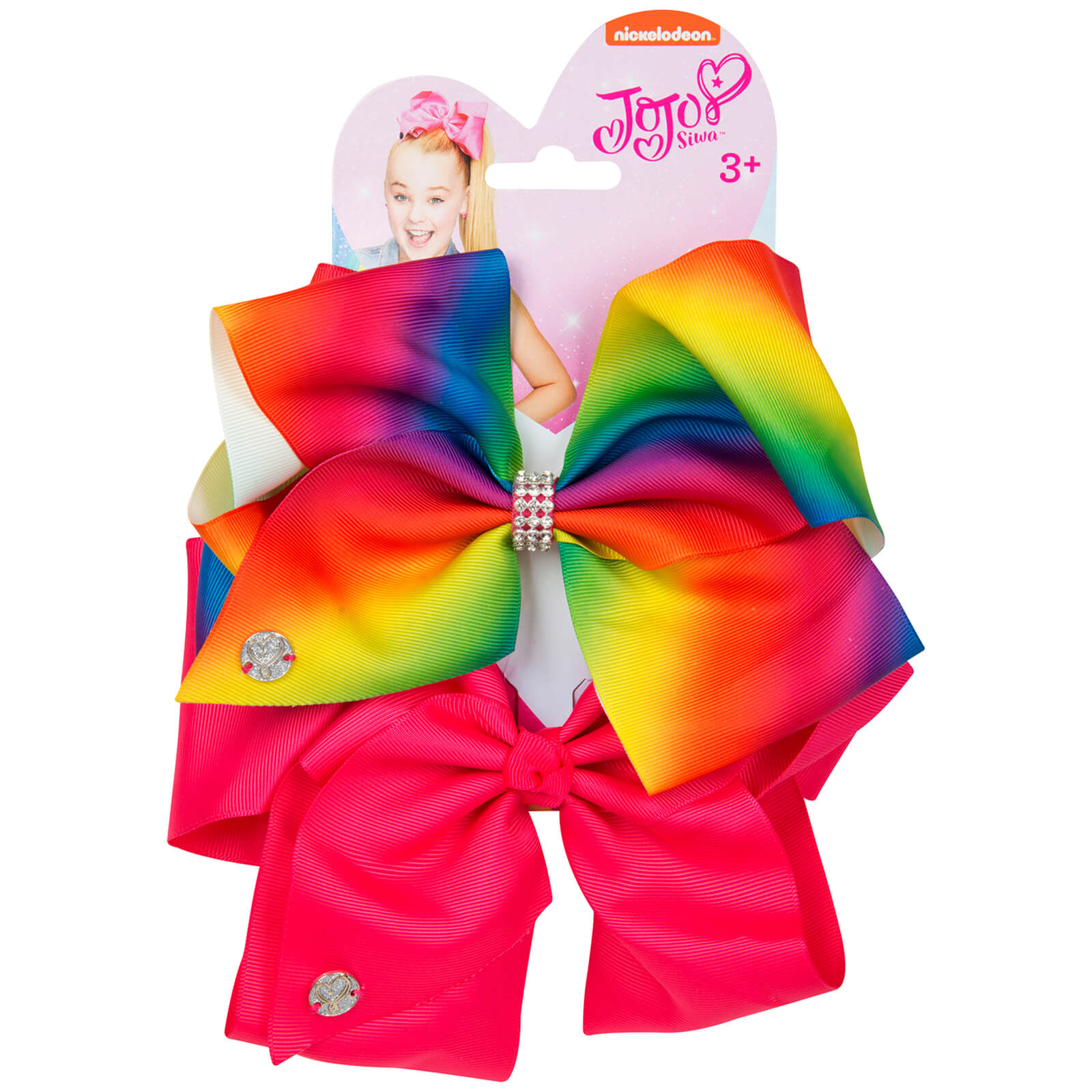 JoJo Siwa Bow Set - Rainbow/Magenta | IWOOT
