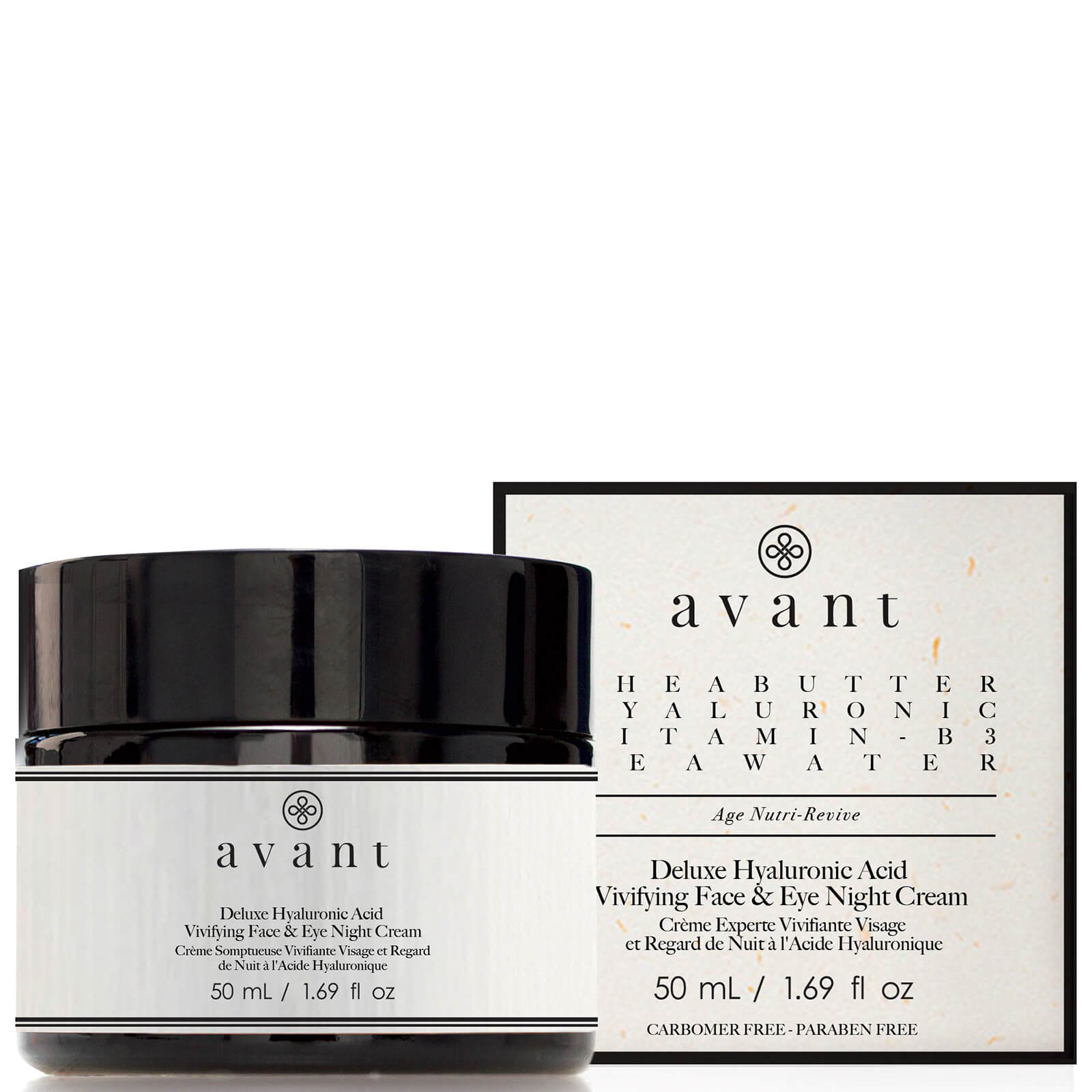 Avant Skincare Deluxe Hyaluronic Acid Vivifying Face And Eye Night