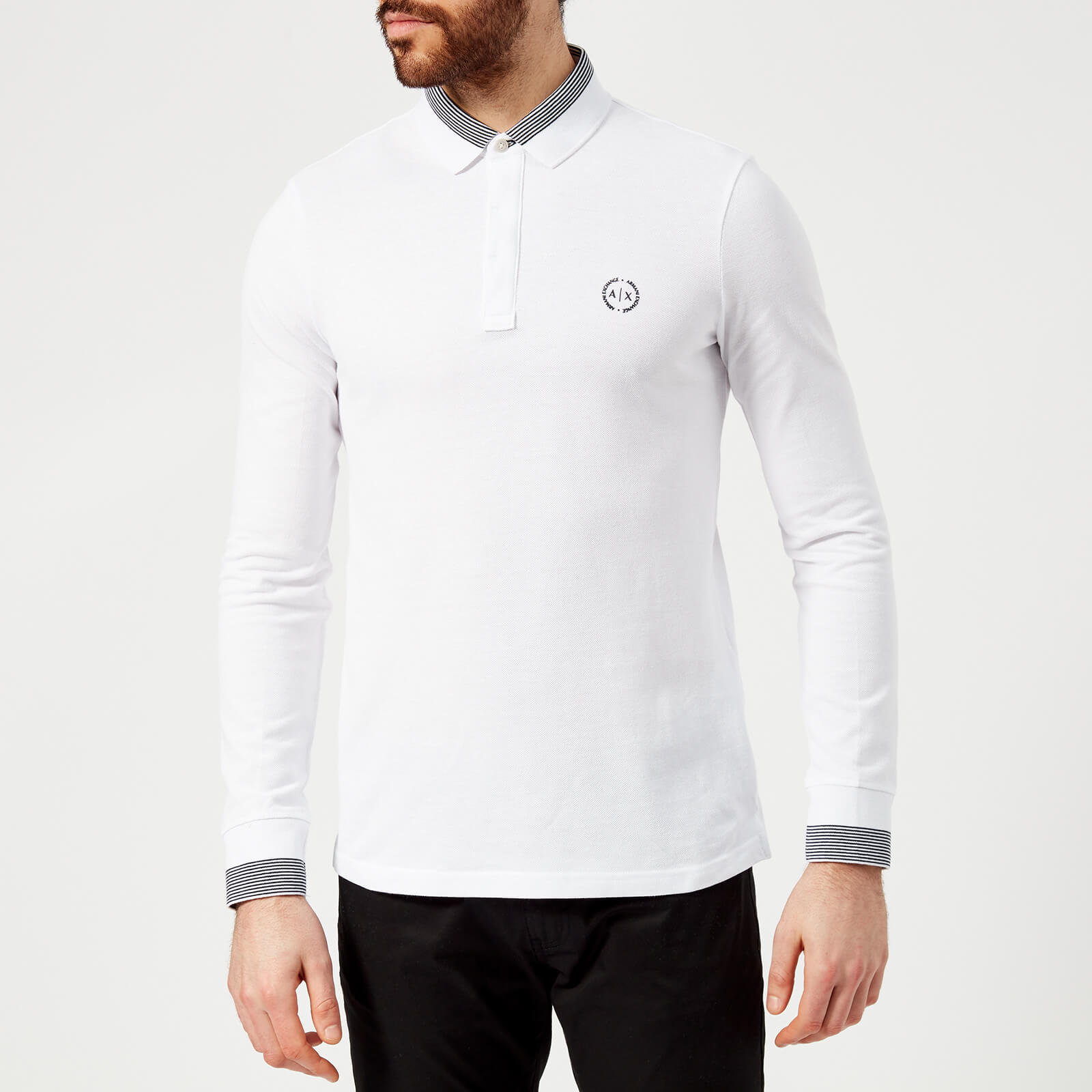 armani exchange long sleeve polo