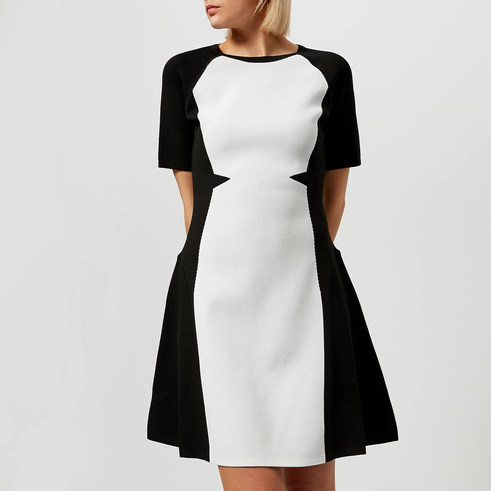 karl lagerfeld black and white dress