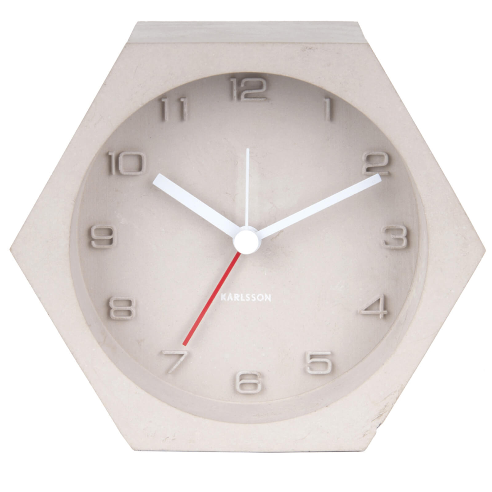 Karlsson Hexagon Concrete Alarm Clock IWOOT