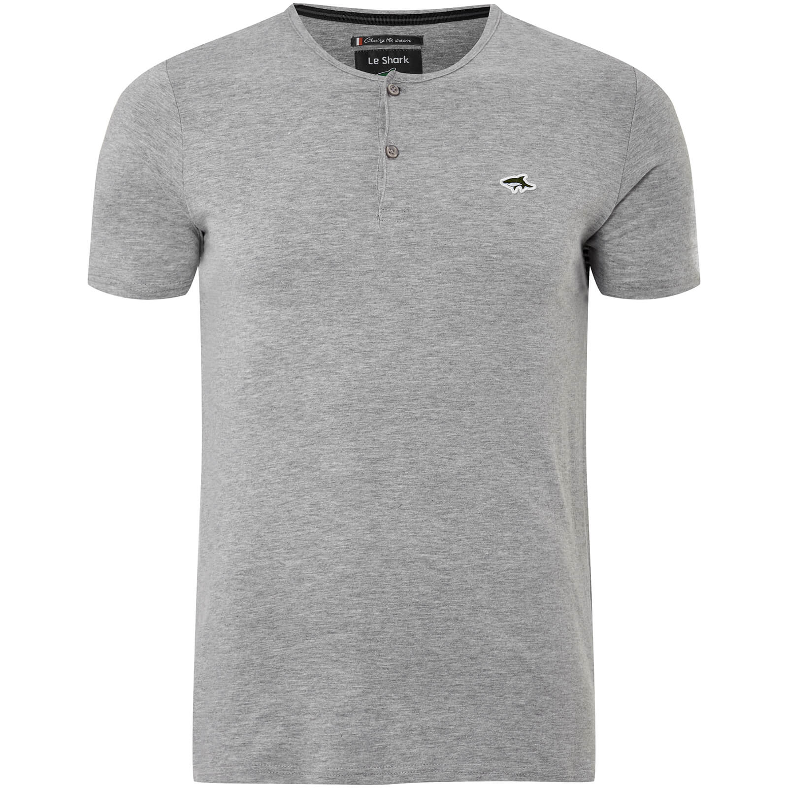 Le Shark Men S Cook Button Neck T Shirt Light Grey Marl Clothing Zavvi Uk