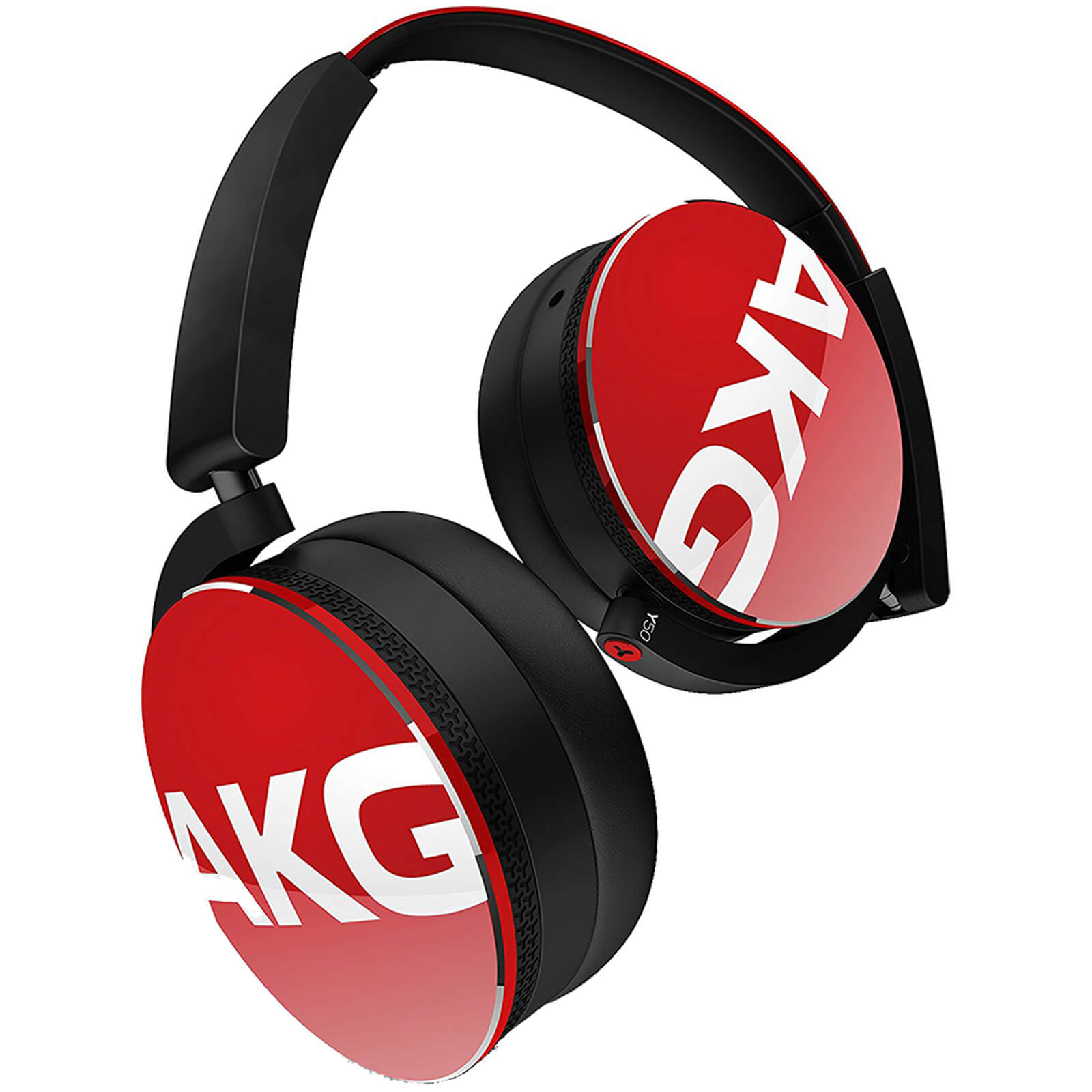 AKG Y50 Portable Foldable On Ear Headphones Red Electronics Zavvi