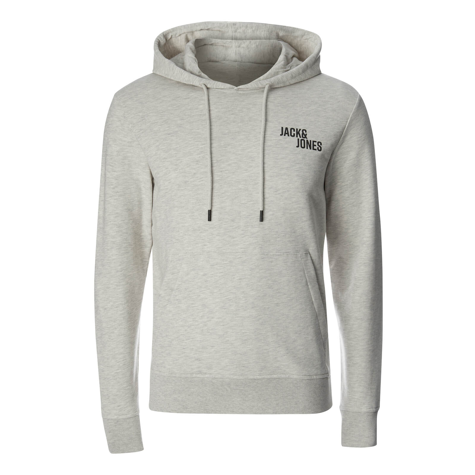 Jack And Jones Mens Hooded Top Elogo White Marl