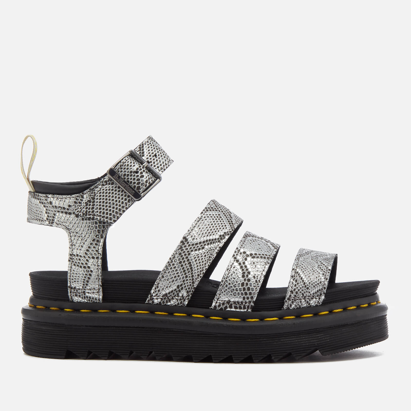 dr martens blaire strappy flat sandals in black