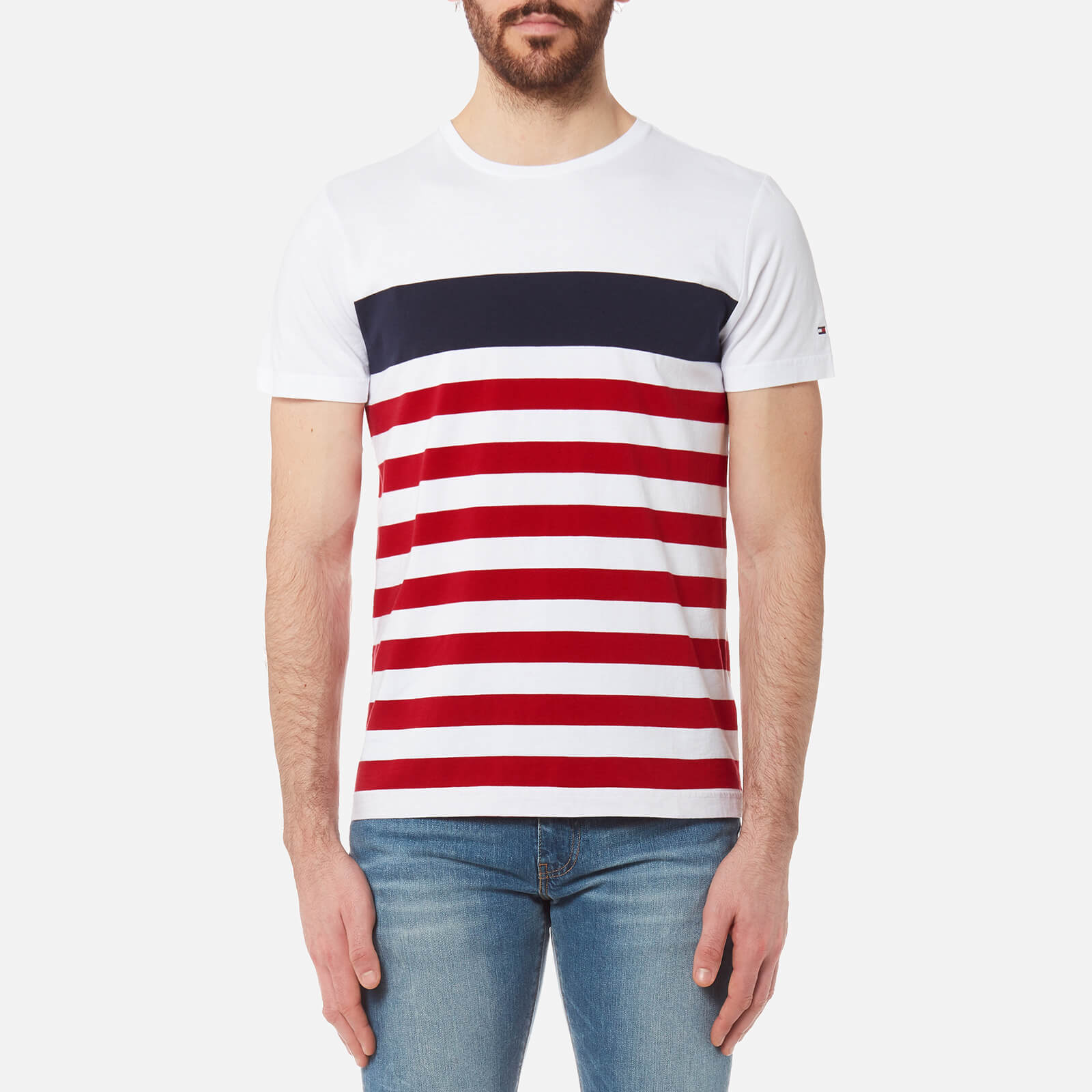 tommy hilfiger striped t shirt mens