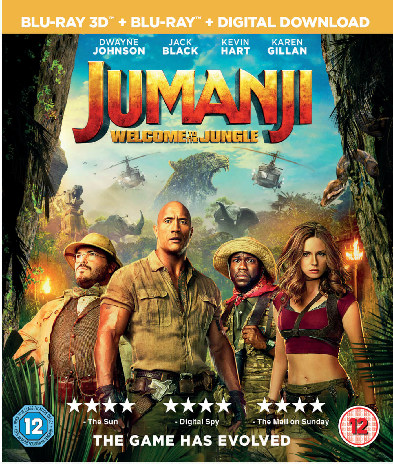 Jumanji Welcome To The Jungle 3d Includes 2d Version Blu Ray