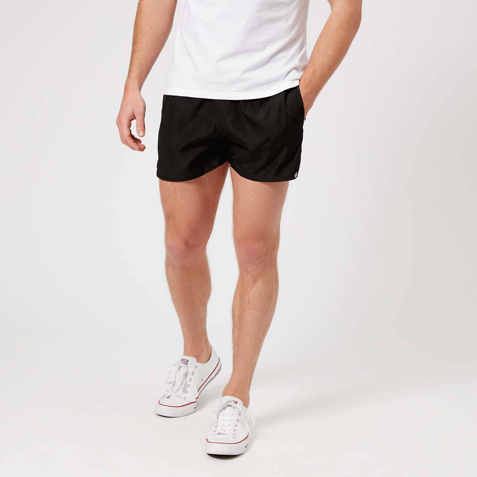 mens black adidas swim shorts