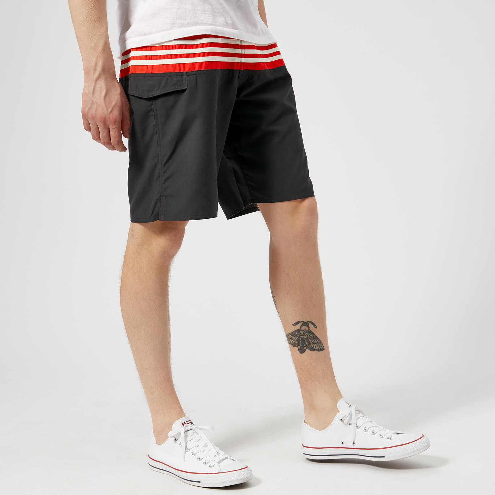 adidas colour block swim shorts