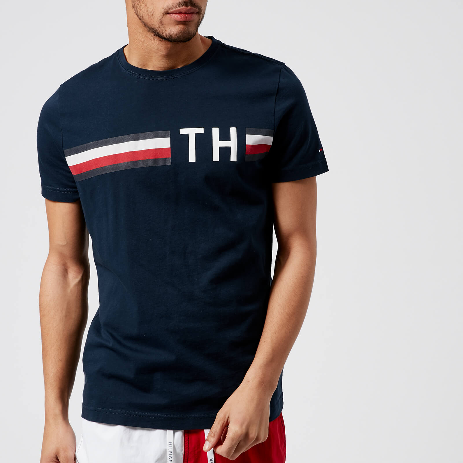 tommy hilfiger logo t shirt navy