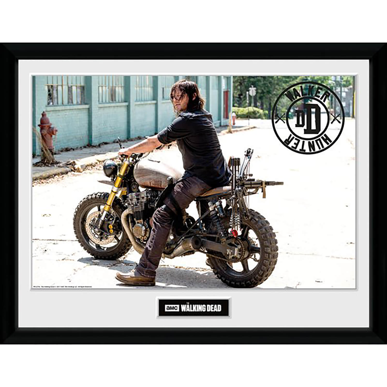 The Walking Dead Daryl Bike Framed Photograph 12 X 16 Inch Iwoot Uk