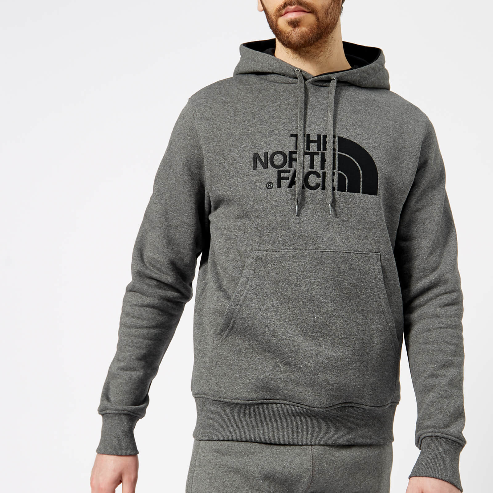 mens north face grey hoodie