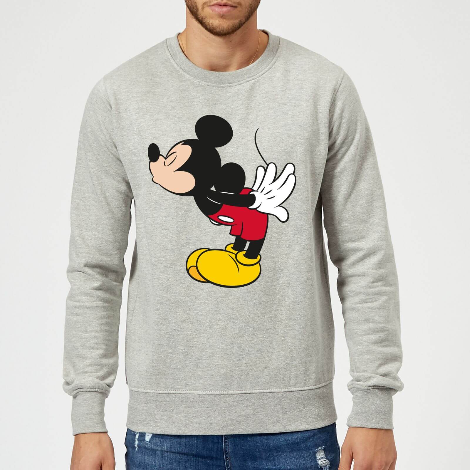 Sudadera Disney Mickey Mouse Beso - Hombre - Gris Clothing | Zavvi España