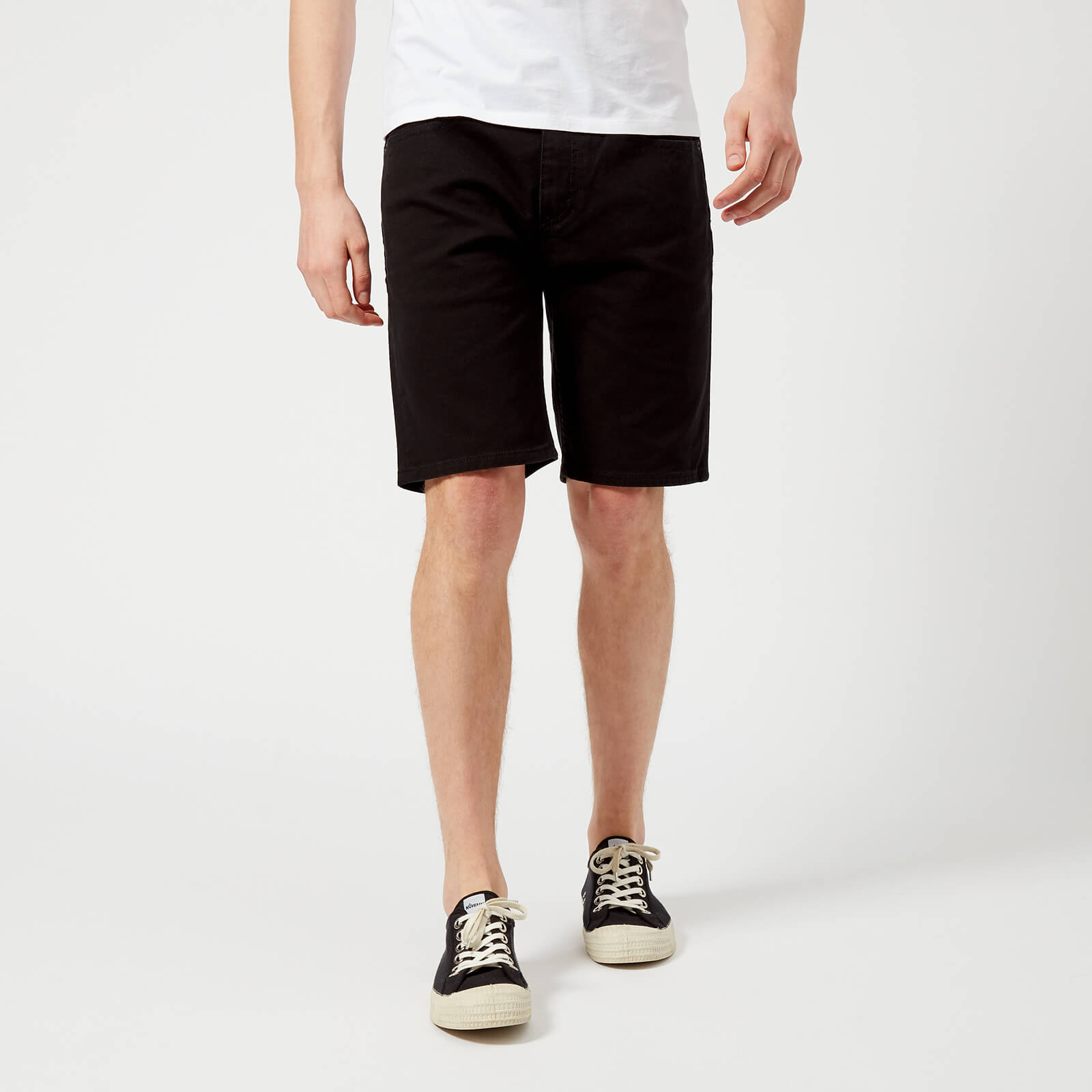 levis 502 shorts black