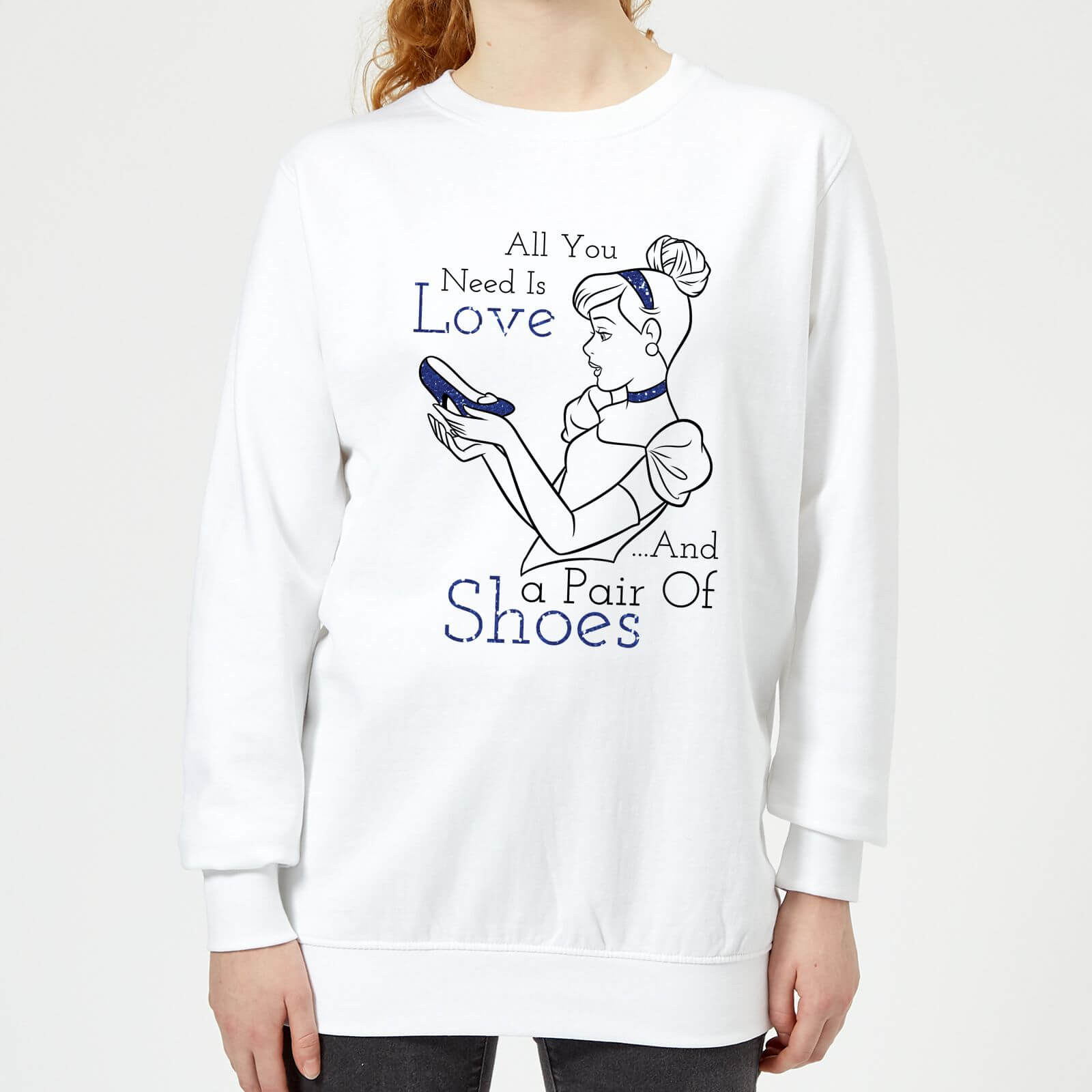 Disney Assepoester All You Need Is Love Dames trui Wit Disney Assepoester All You Need Is Love Dames trui Wit