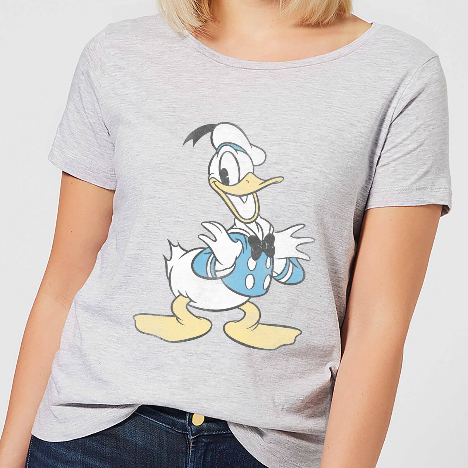 Disney Mickey Mouse Donald Duck Posing Women S T Shirt Grey Clothing Zavvi Us