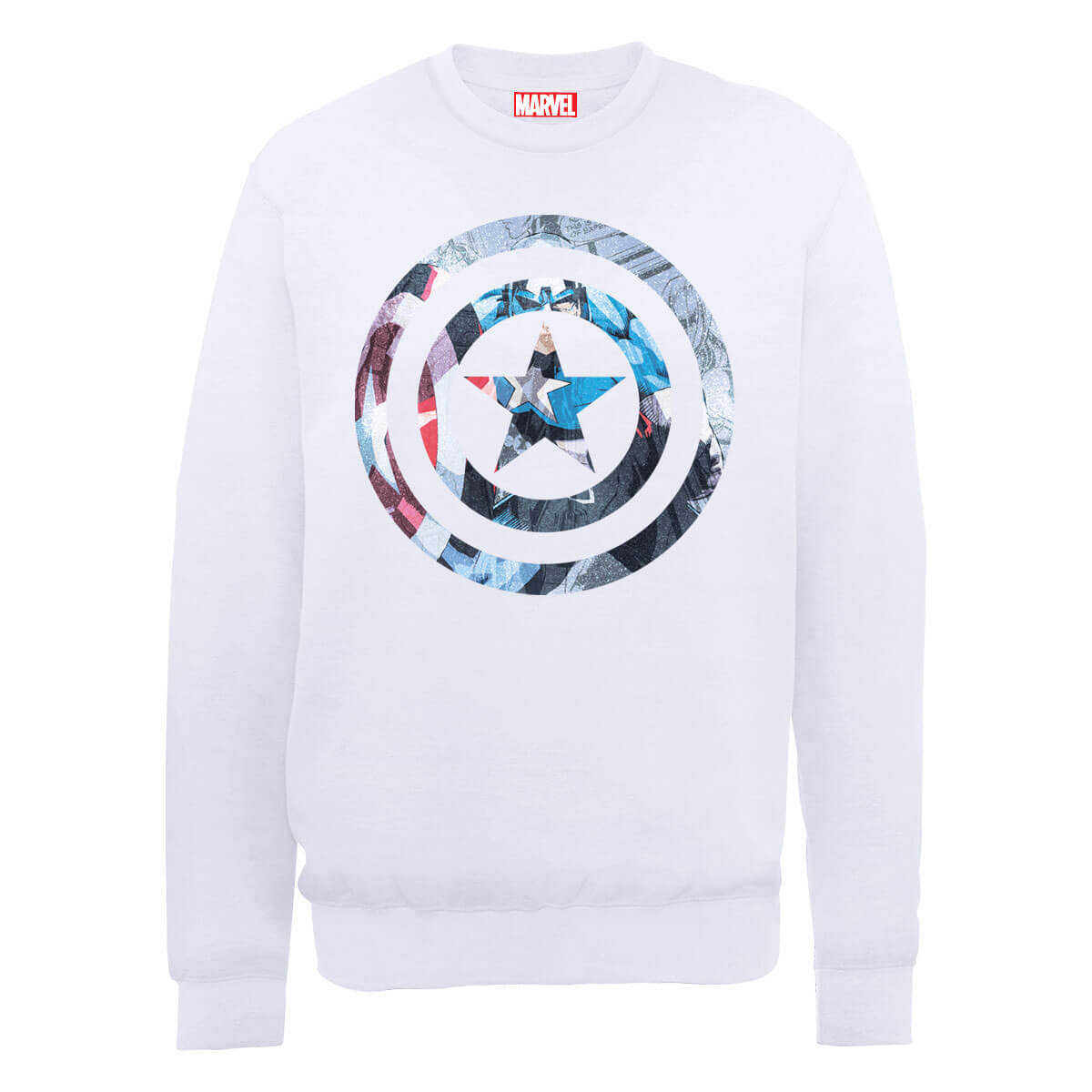 White marvel sweatshirt Clearance
