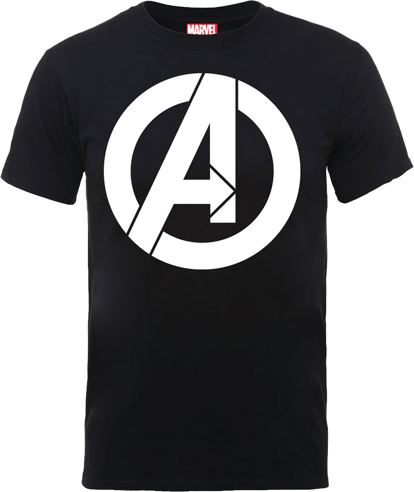 Marvel Avengers Simple Logo T Shirt Black Iwoot Uk