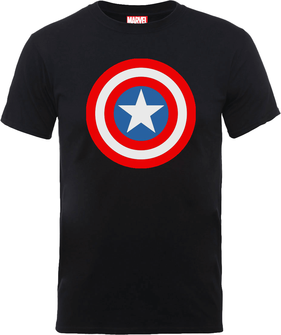 Marvel Avengers Assemble Captain America Simple Shield T Shirt