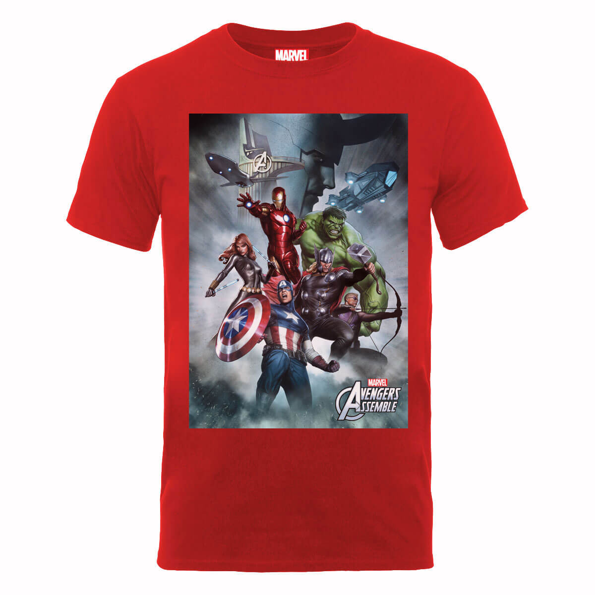 red avengers shirt