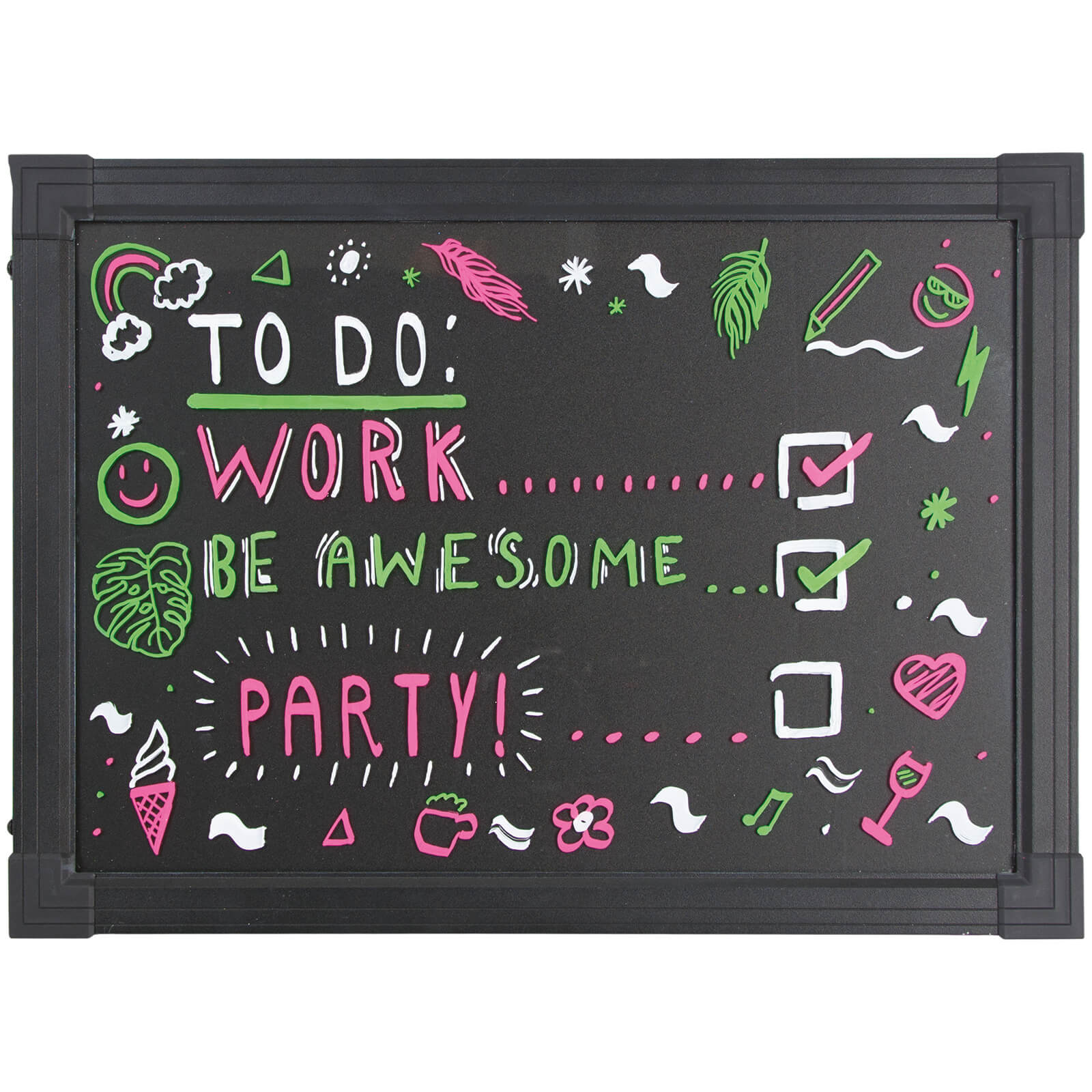 Light Up Neon Effect Message Frame Large