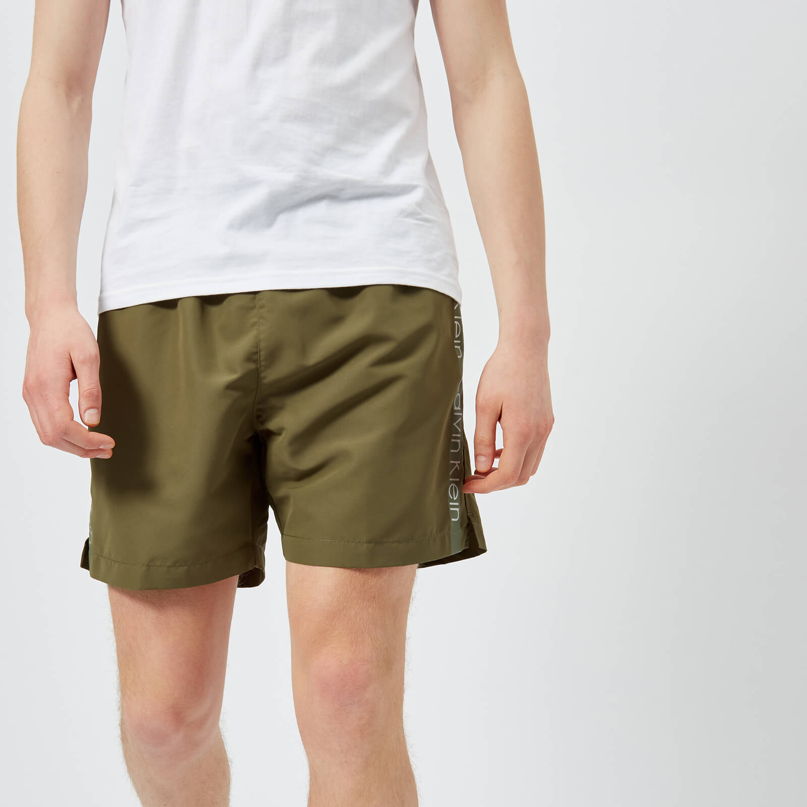 calvin klein khaki swim shorts