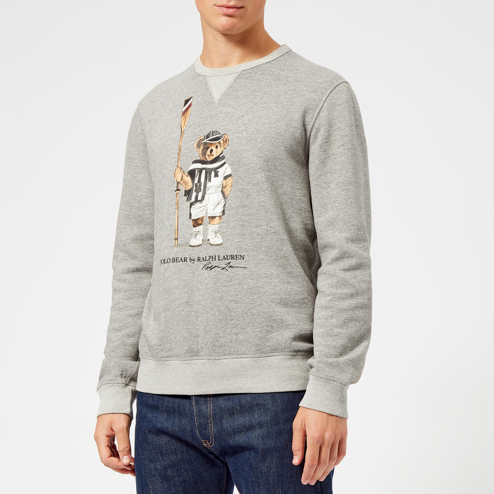 Polo Bear Bronx Sweatshirt Ralph Men's Fleece Heather Vintage Lauren jqLUGpzSMV