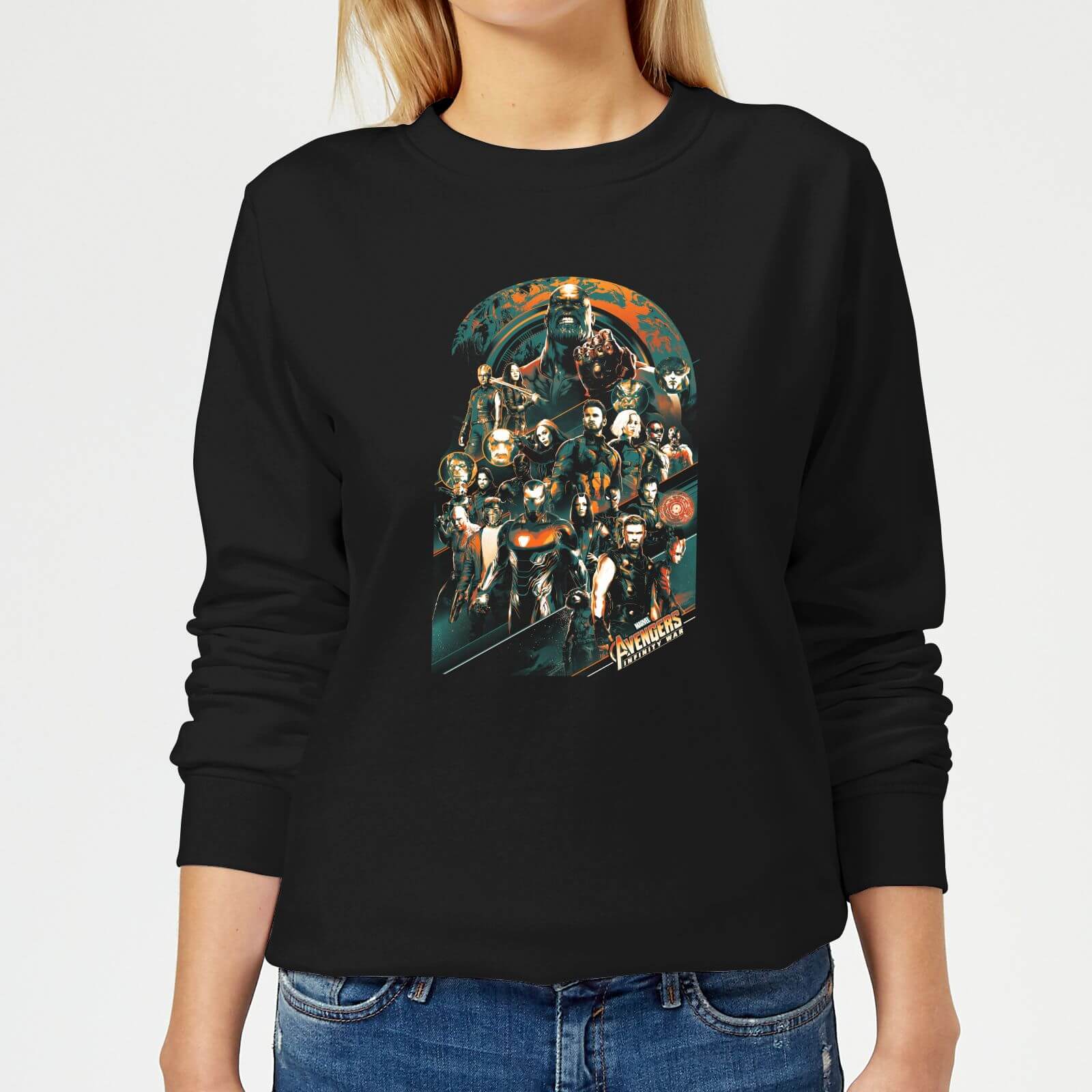 Marvel Avengers Infinity War Team Dames Trui Zwart | Zavvi.nl Bestel een Avengers Infinity War Avengers Team trui op