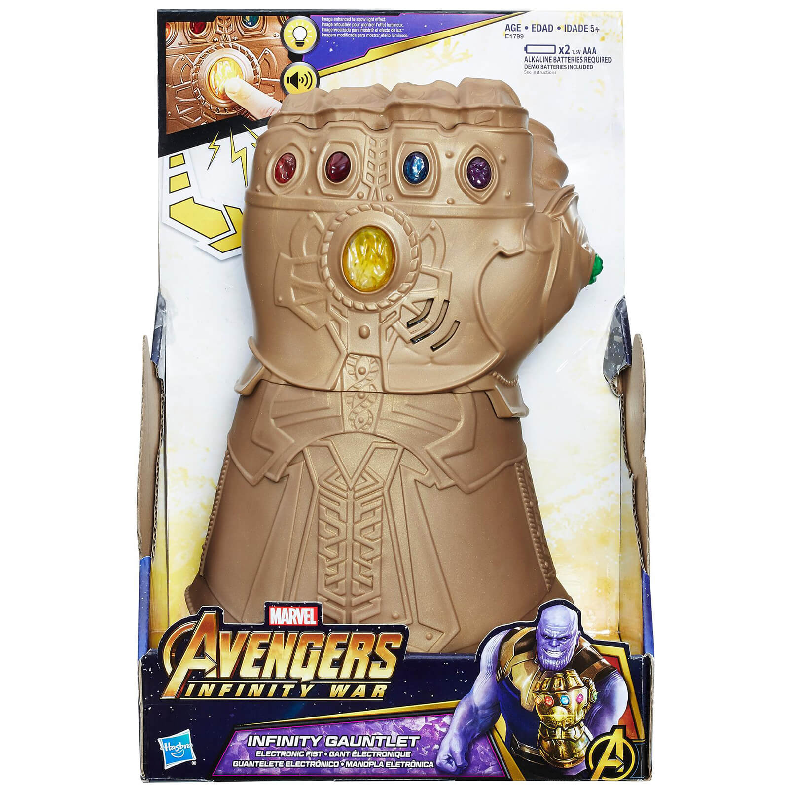 Guantelete Del Infinito Electronico Marvel Vengadores Infinity War Hasbro Toys Zavvi Espana