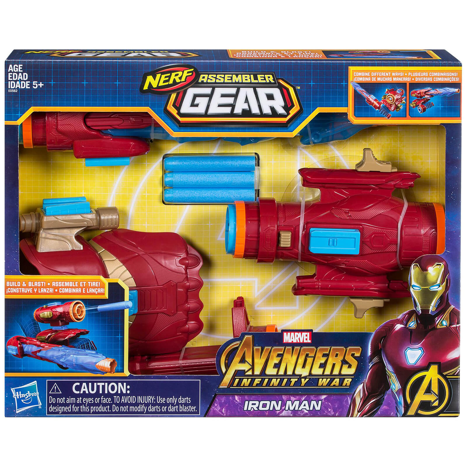 Hasbro Marvel Avengers Infinity War Nerf Iron Man Assembler Gear Toys Zavvi