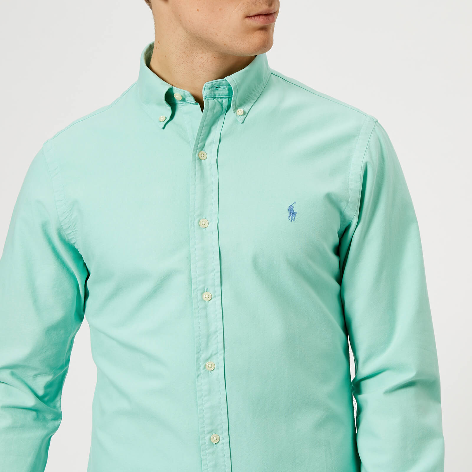 Polo Ralph Lauren Men S Slim Fit Garment Dye Oxford Shirt Green