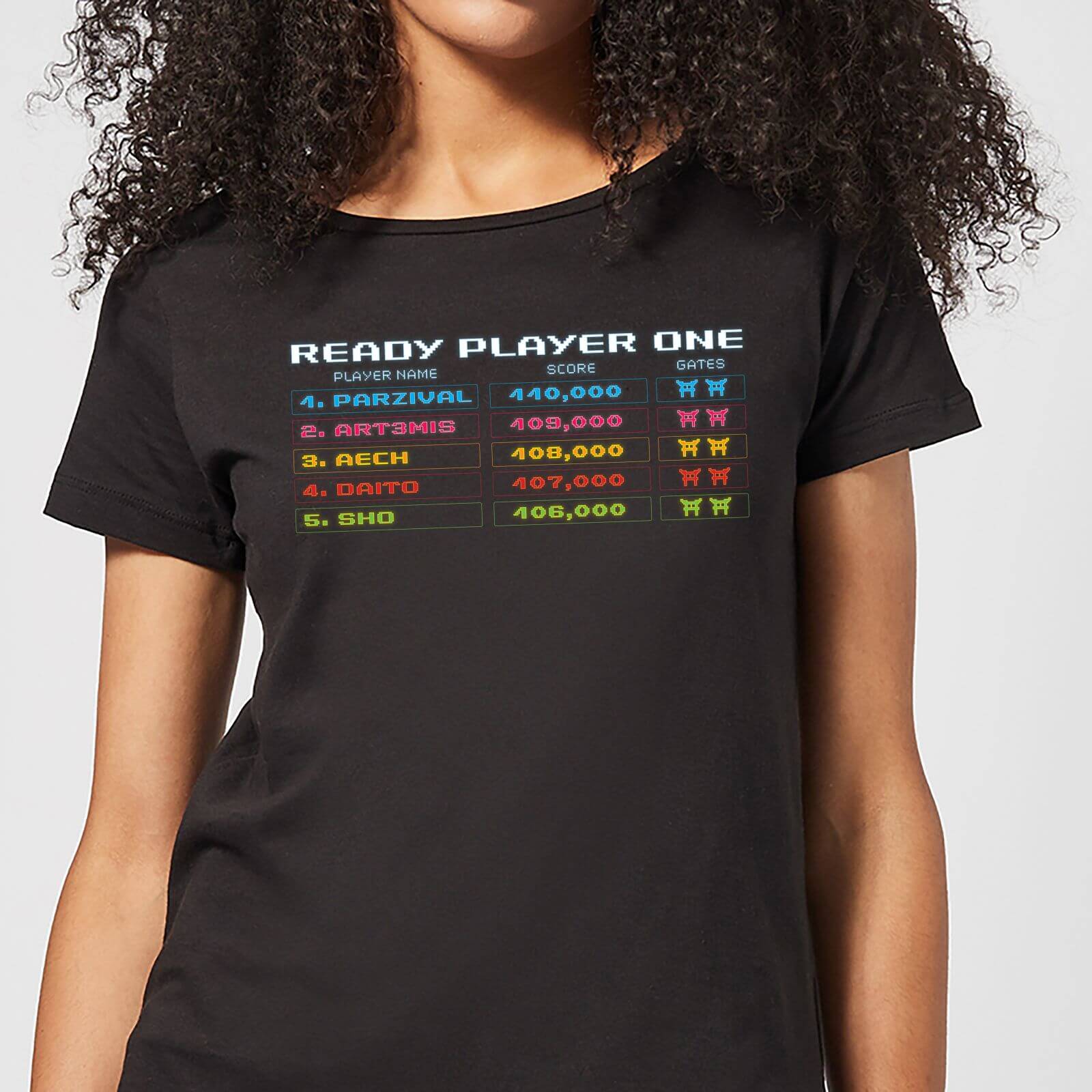 Ready Player One 8 Bit Scoreboard Women S T Shirt Black Clothing