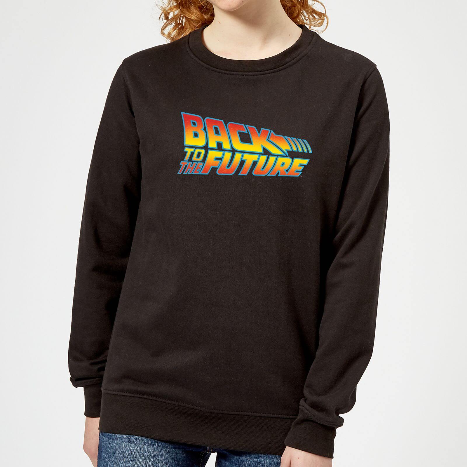 Back To The Future Classic Logo Women S Sweatshirt Black