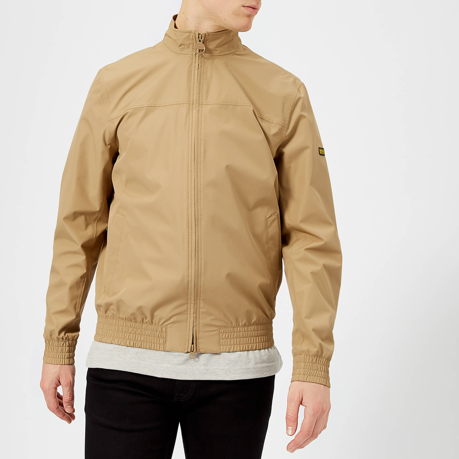 barbour international leather jacket mens