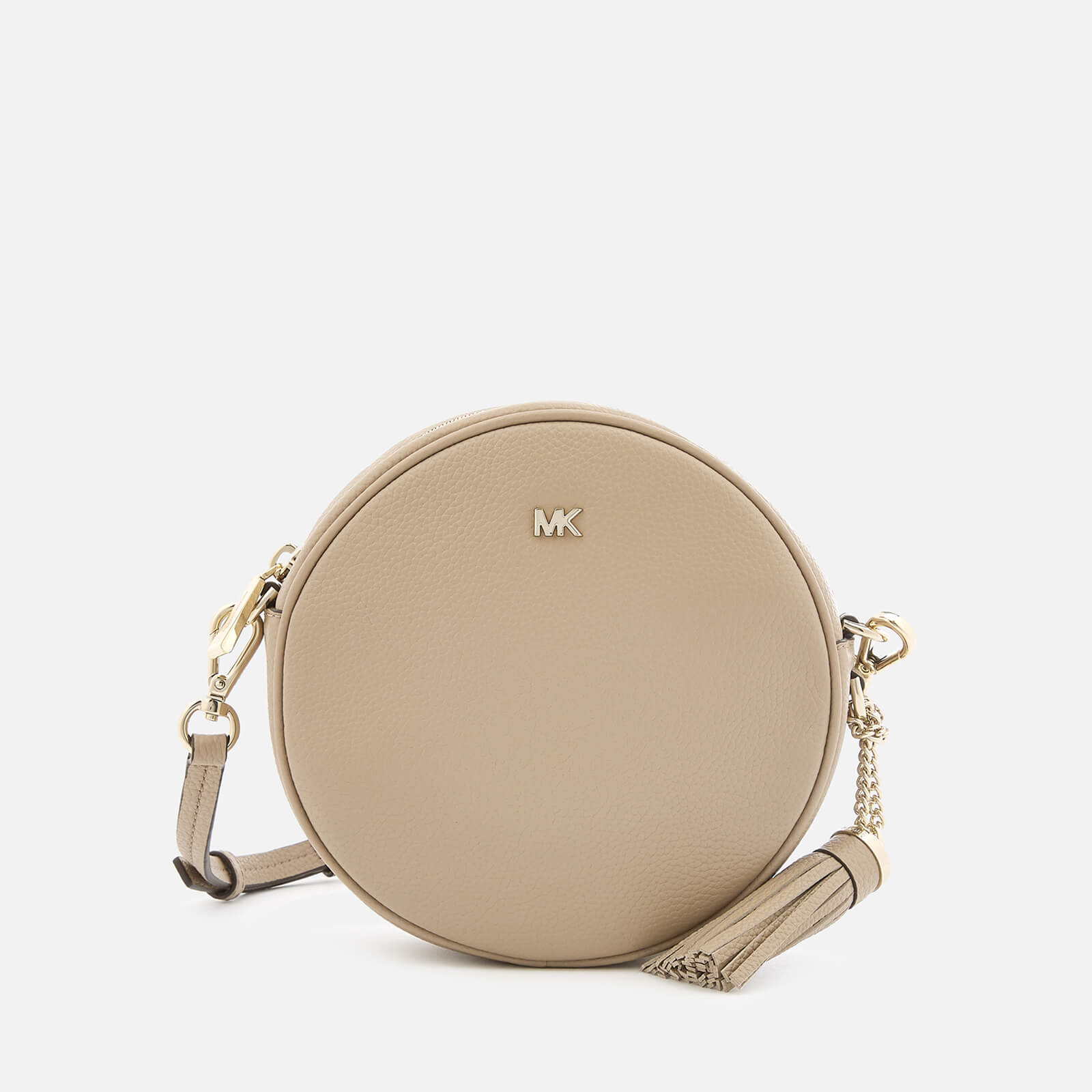 michael michael kors pebble leather circle canteen crossbody