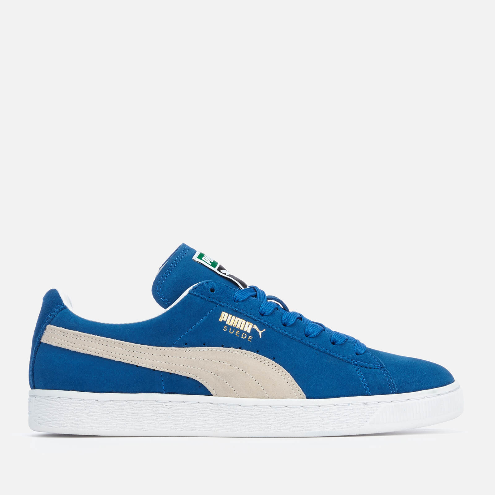 Puma Men's Suede Classic + Trainers - Olympian Blue/White Puma Men's Suede Classic + Trainers - Olympian Blue/White