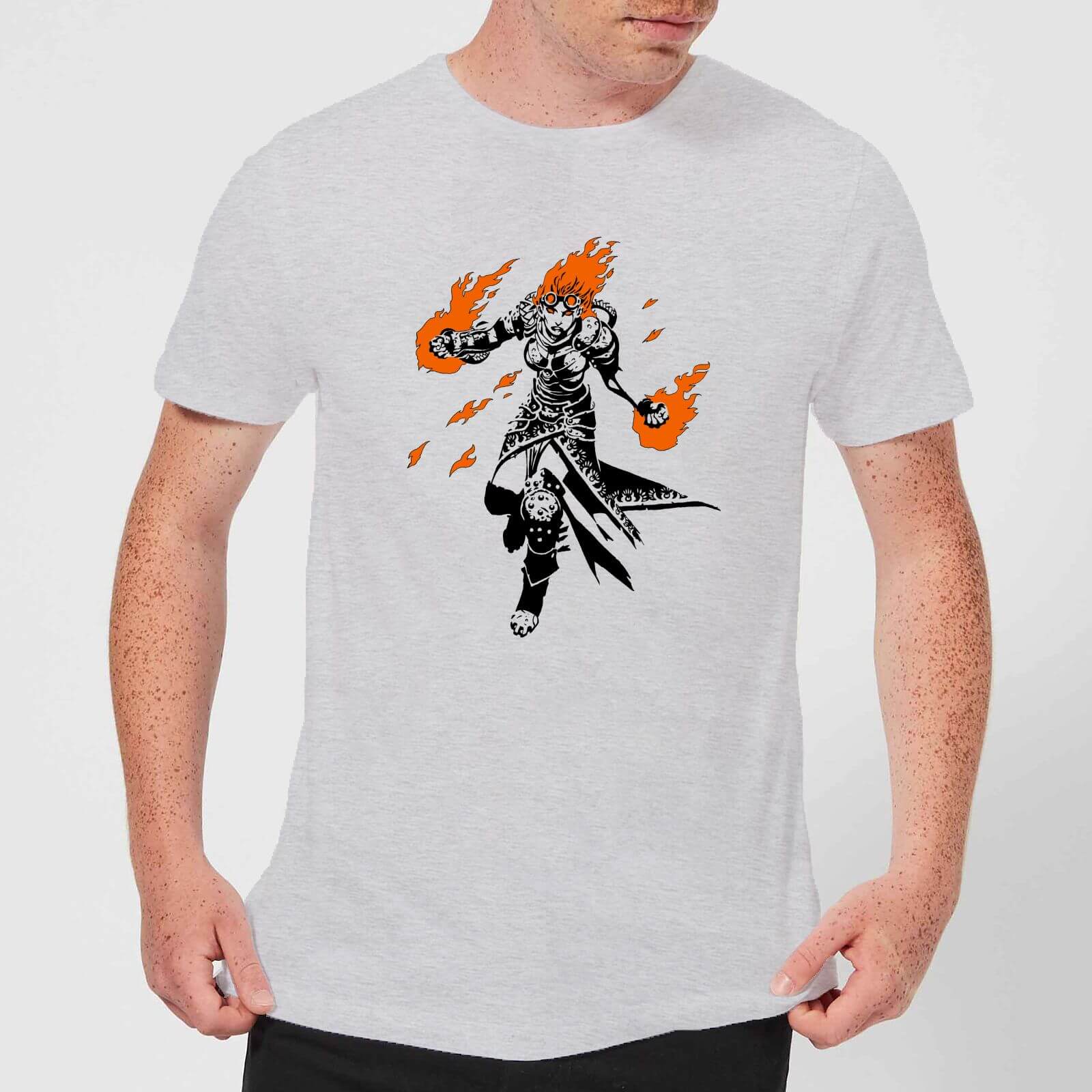 Magic The Gathering Chandra Character Art T Shirt Grey Clothing