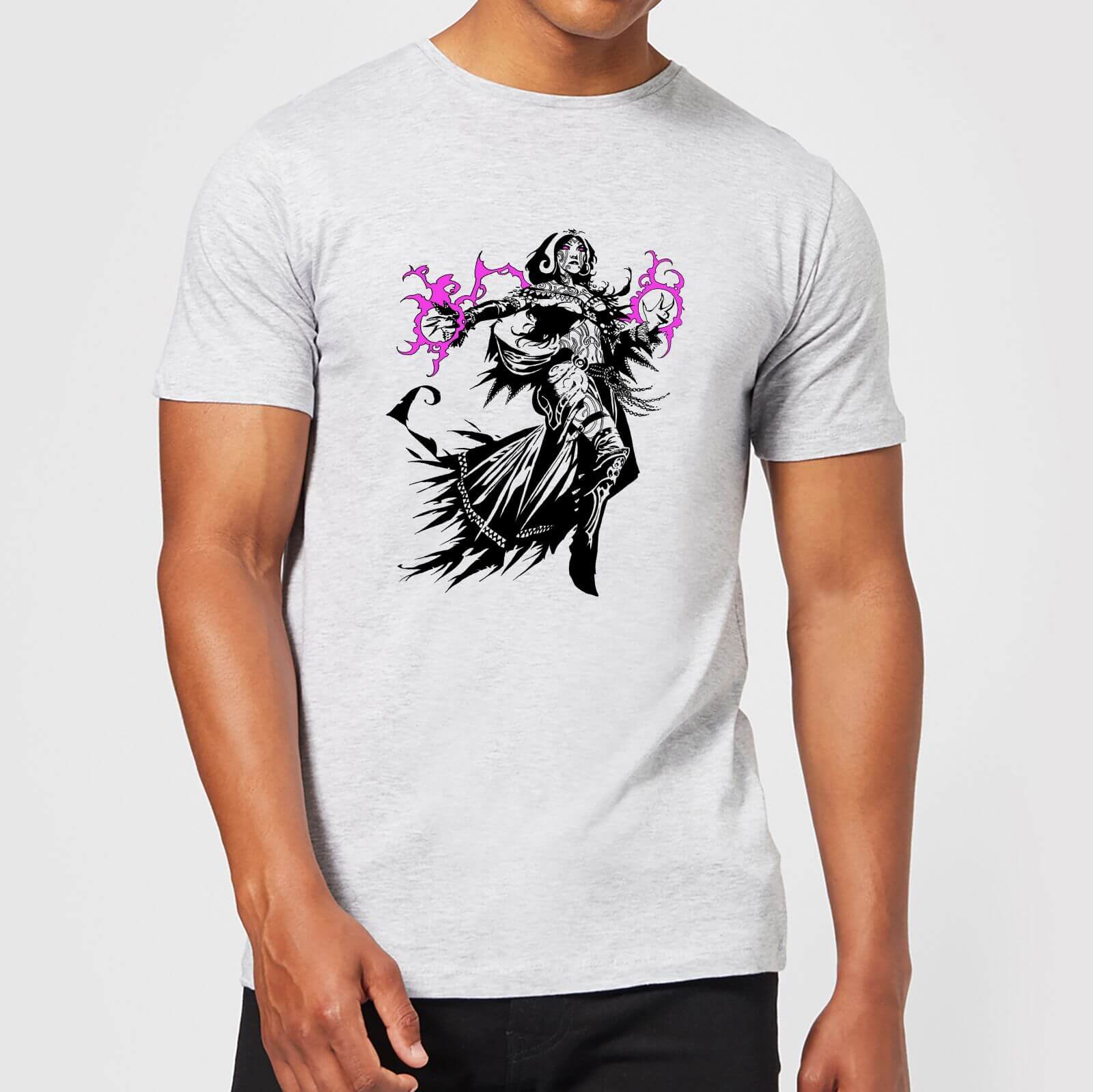 Magic The Gathering Liliana Character Art T Shirt Grey Clothing