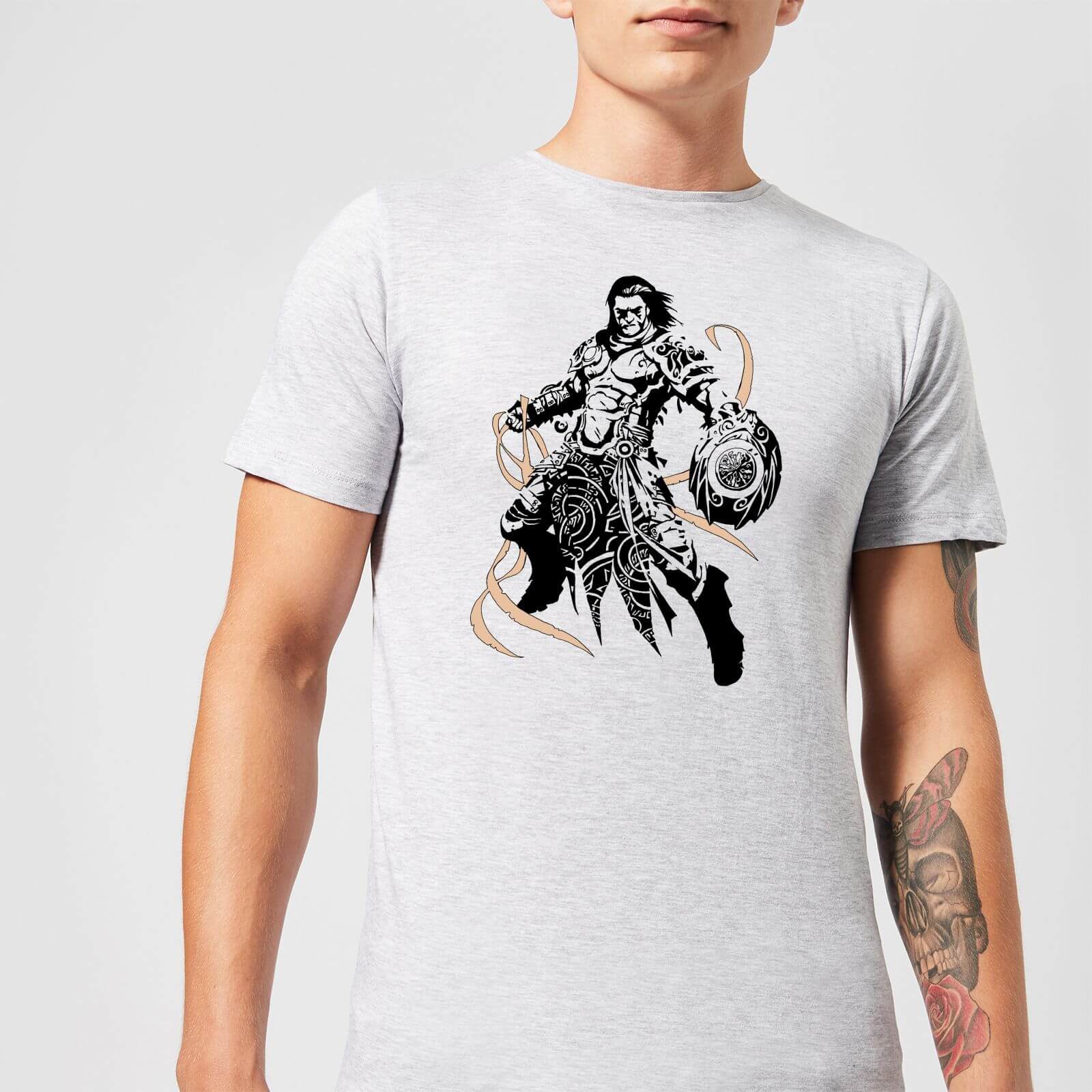 Magic The Gathering Gideon Character Art T Shirt Grey Clothing