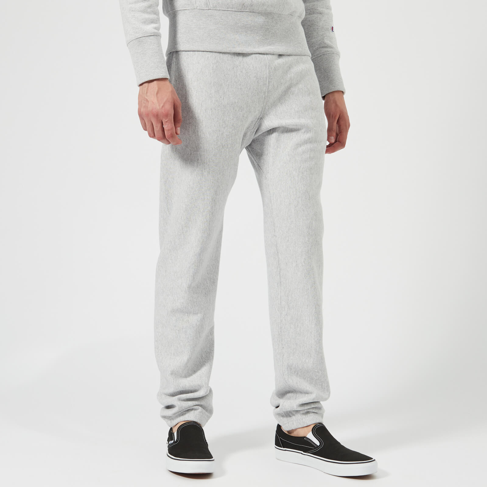 cuffed grey joggers mens