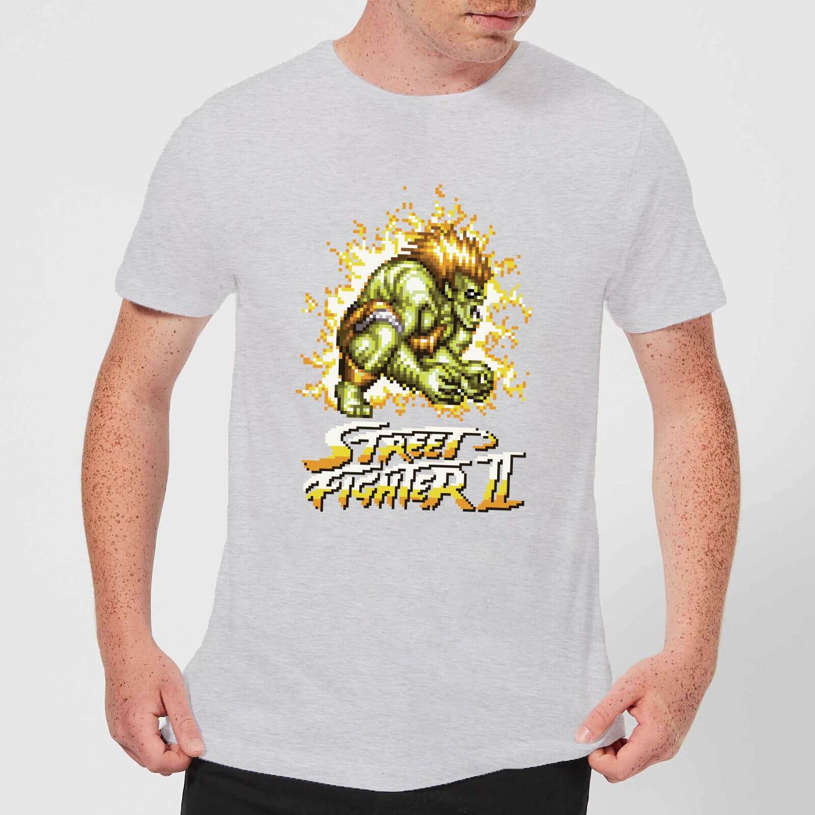 Street Fighter Blanka 16 Bit Men S T Shirt Grey