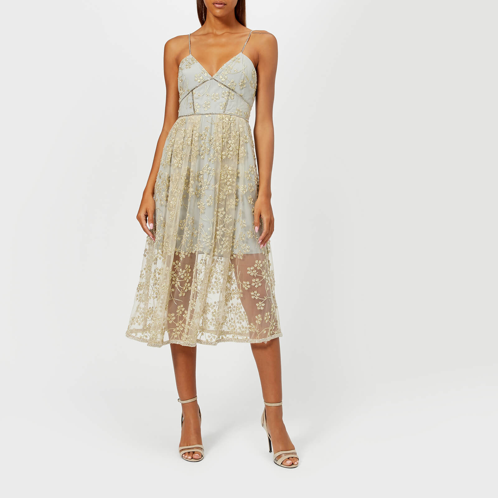 Self portrait floral embroidered dress clearance